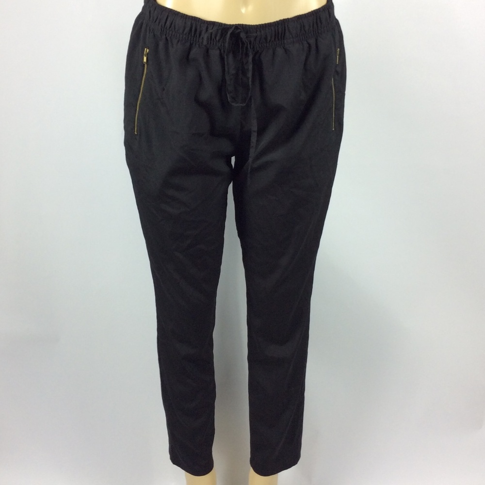 H&M Drawstring Jogger Pants Zip Pockets Size Small